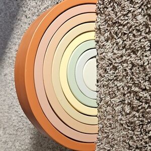 8-piece Pastel Rainbow Montessori Stacking Toy for Babies and Toddlers